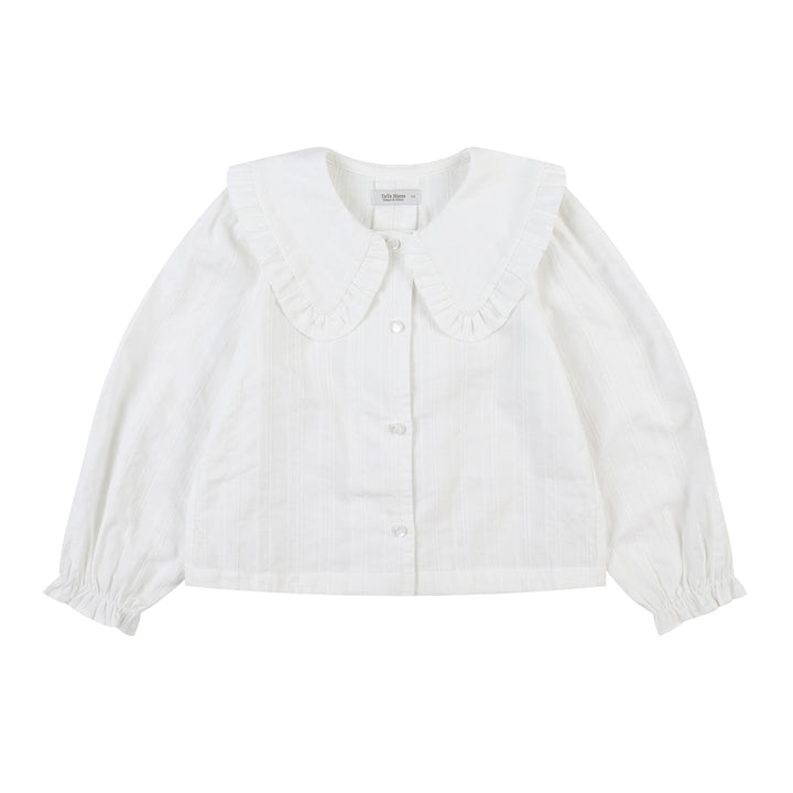 Reese Wide Collar Cropped Blouse-Button Down Shirt - Kids-ToTo Heros-ToTo Heros Premium Children's Clothing