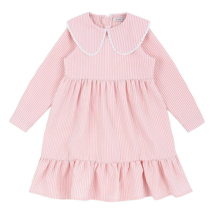 Sadie Wide Collar Striped Dress-Dress - Kids-ToTo Heros-ToTo Heros Premium Children's Clothing
