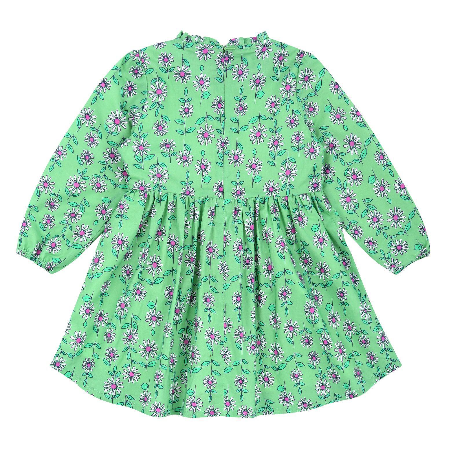 Tiana Shirred Neck Floral Print Dress-Dress - Kids-ToTo Heros-ToTo Heros Premium Children's Clothing
