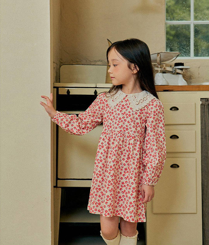 Geisel Allover Floral Print Dress - ToTo Heros l Premium Children's Clothing