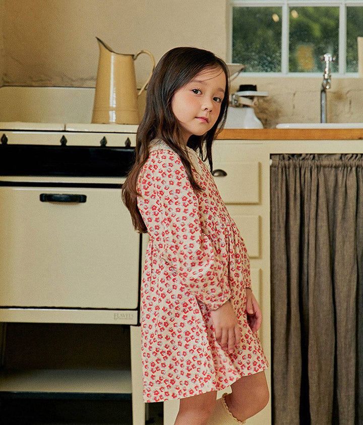 Geisel Allover Floral Print Dress - ToTo Heros l Premium Children's Clothing