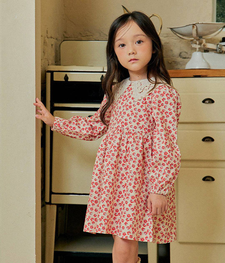 Geisel Allover Floral Print Dress - ToTo Heros l Premium Children's Clothing