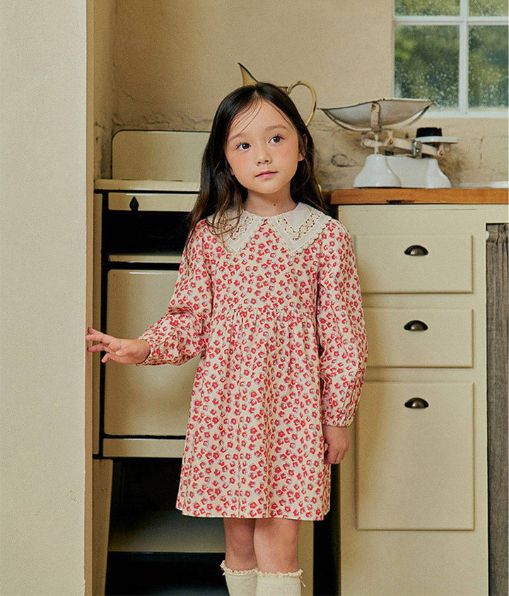 Geisel Allover Floral Print Dress - ToTo Heros l Premium Children's Clothing