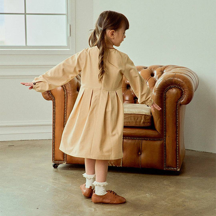 Monica Button Dress - ToTo Heros l Premium Children's Clothing