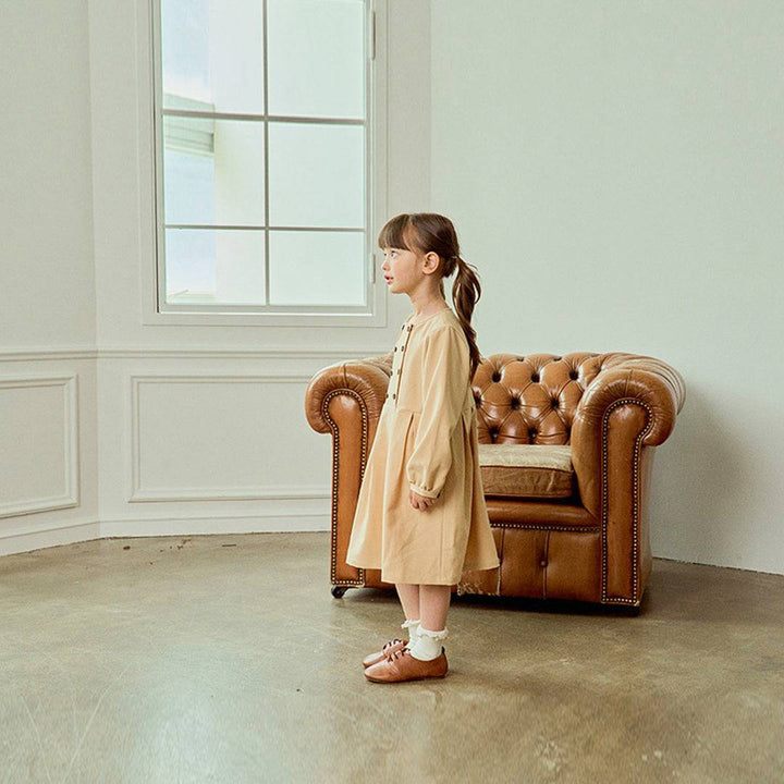 Monica Button Dress - ToTo Heros l Premium Children's Clothing
