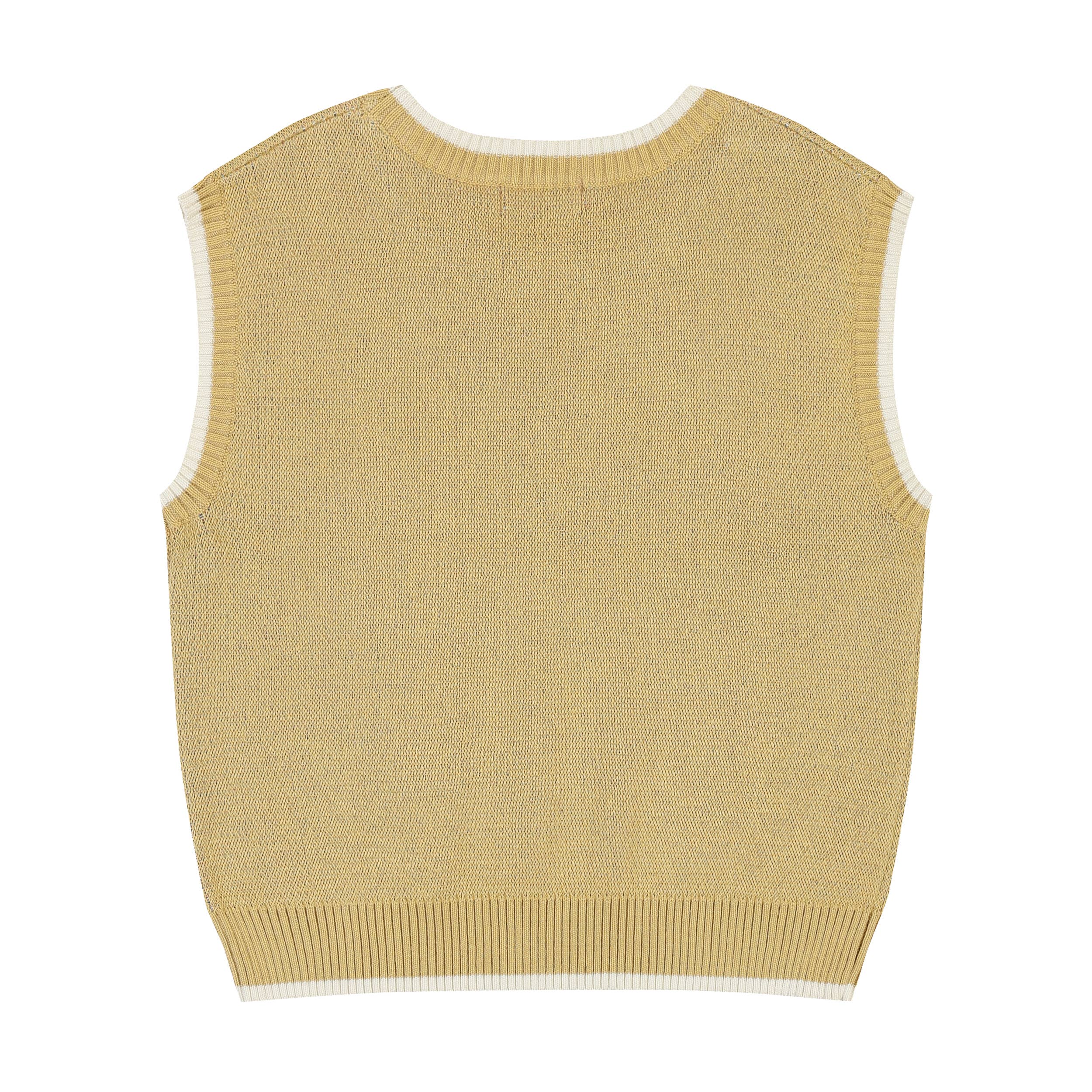 Fox Pattern Happy Moment Round Neck Knit Vest - ToTo Heros l Premium Children's Clothing