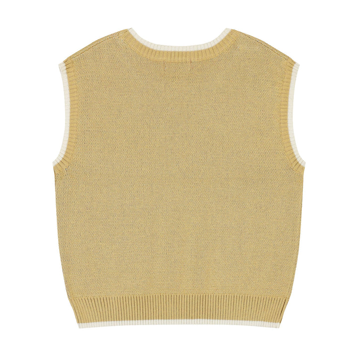 Fox Pattern Happy Moment Round Neck Knit Vest - ToTo Heros l Premium Children's Clothing