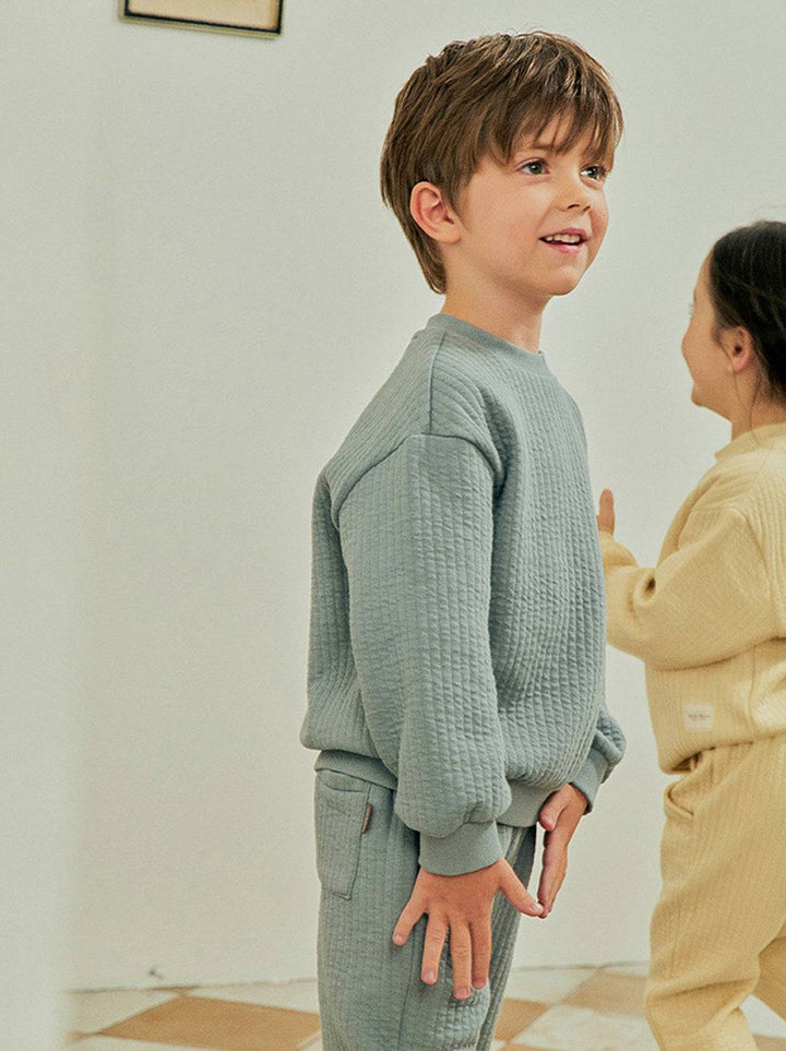 Everly Textured Sweatshirt & Pants Set - ToTo Heros l Premium Children's Clothing