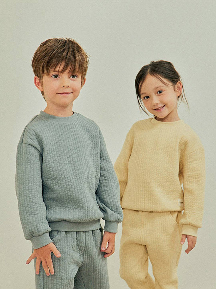 Everly Textured Sweatshirt & Pants Set - ToTo Heros l Premium Children's Clothing