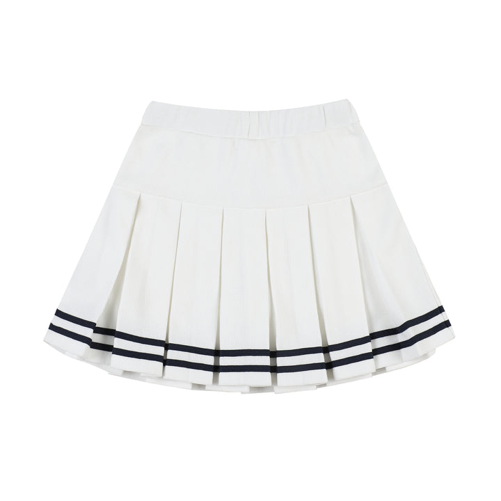 Victory Striped Pleated Skirt-Skirt - Kids-ToTo Heros-ToTo Heros Premium Children's Clothing