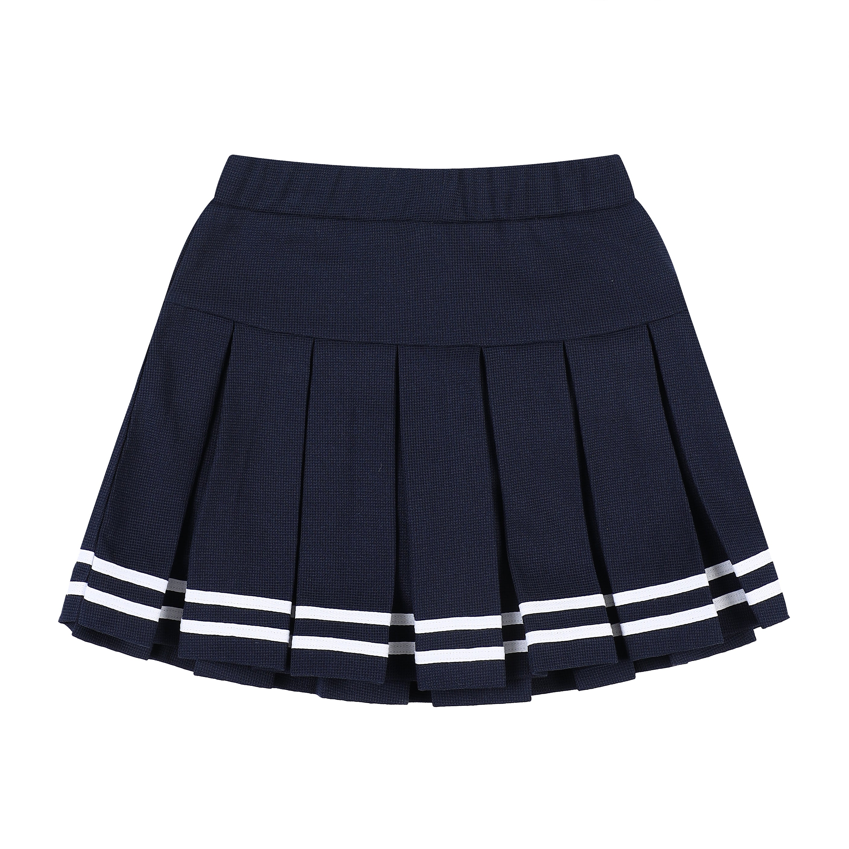 Victory Striped Pleated Skirt-Skirt - Kids-ToTo Heros-ToTo Heros Premium Children's Clothing