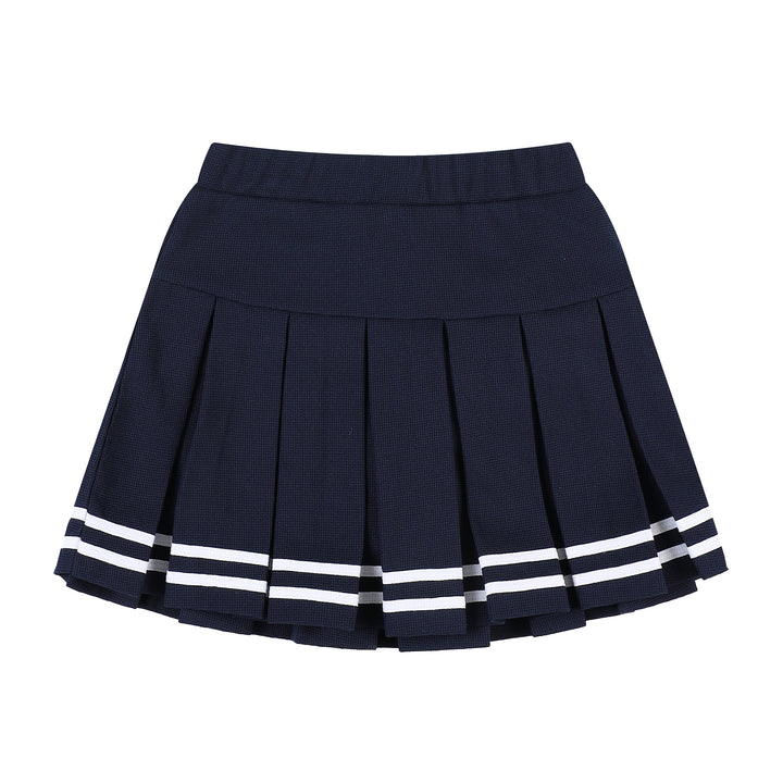 Victory Striped Pleated Skirt-Skirt - Kids-ToTo Heros-ToTo Heros Premium Children's Clothing