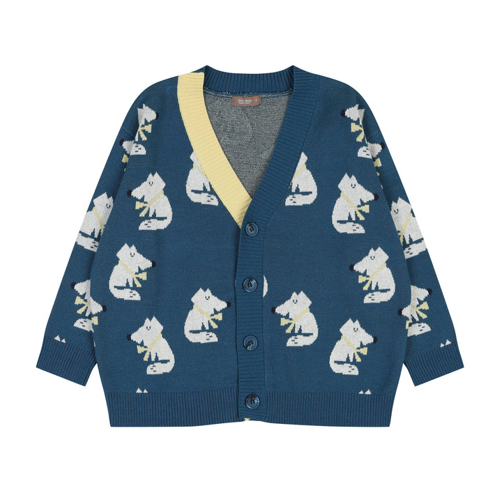 Fox Pattern Fall Cardigan - ToTo Heros l Premium Children's Clothing