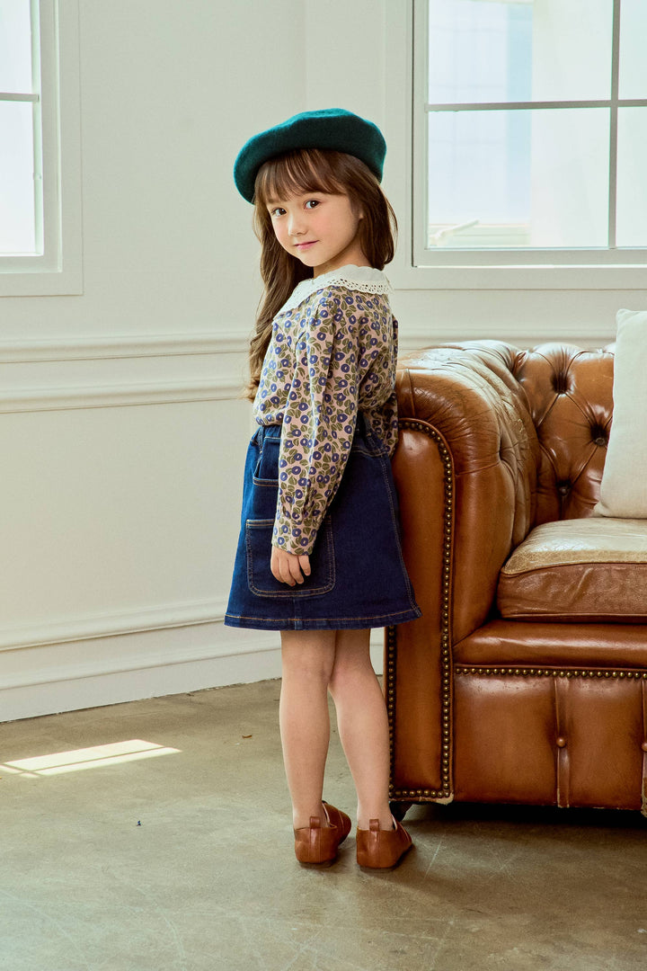 Melissa Eyelet Collared Print Blouse - ToTo Heros l Premium Children's Clothing