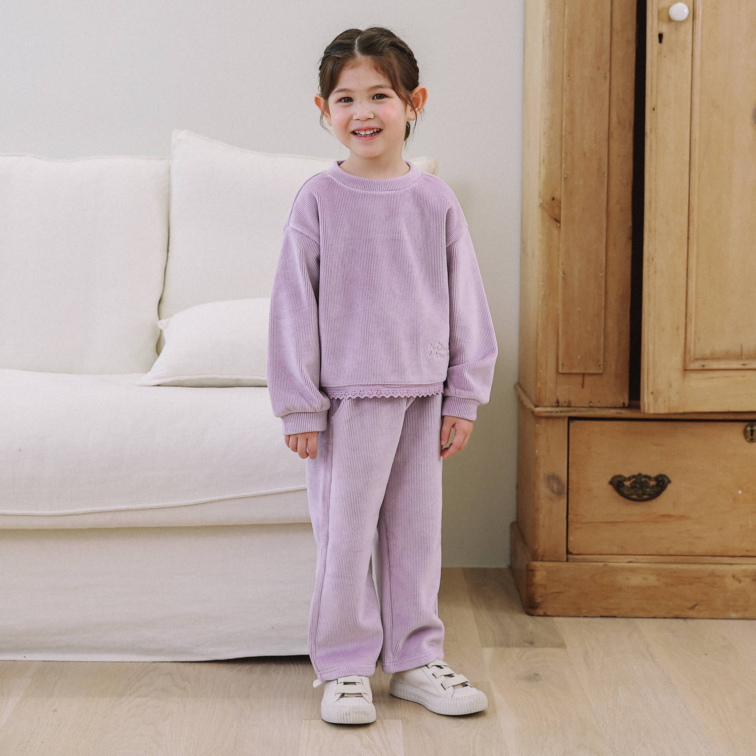 Monet Velvet Corduroy Sweatshirt & Sweatpants Set - ToTo Heros l Premium Children's Clothing