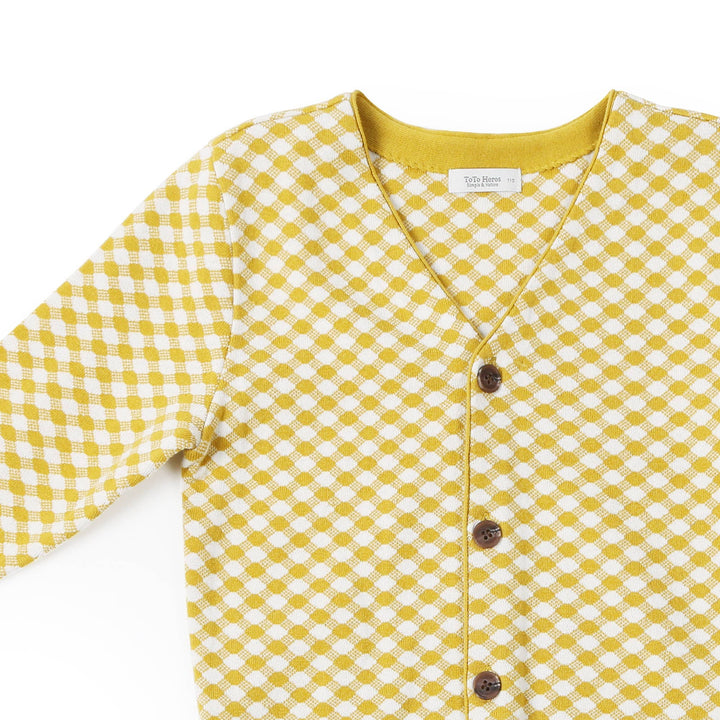 Honeycomb Trellis Pattern Cardigan - ToTo Heros l Premium Children's Clothing