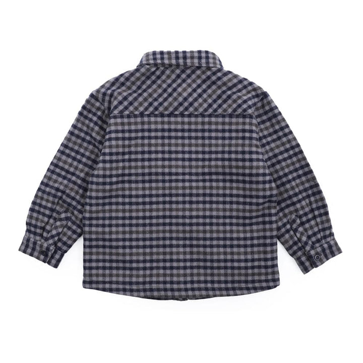 Nick Checkered Fleece Lined Wool Shirt - ToTo Heros l Premium Children's Clothing