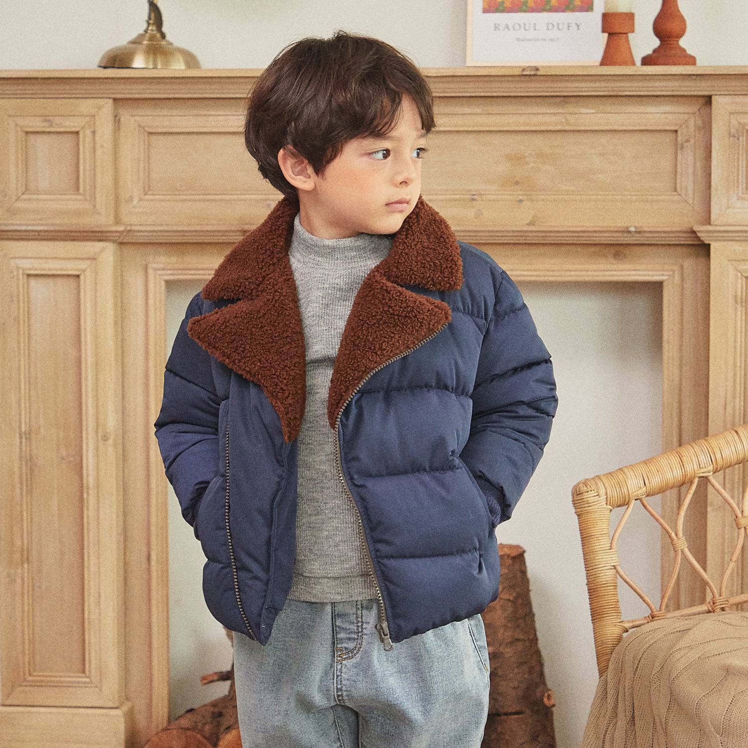 Faux Fur Collared Puffer Jacket - ToTo Heros l Premium Children's Clothing