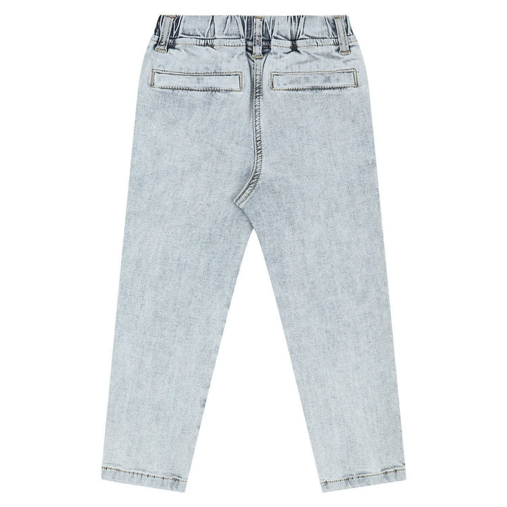 Light Blue Slim Straight Denim Pants - ToTo Heros l Premium Children's Clothing