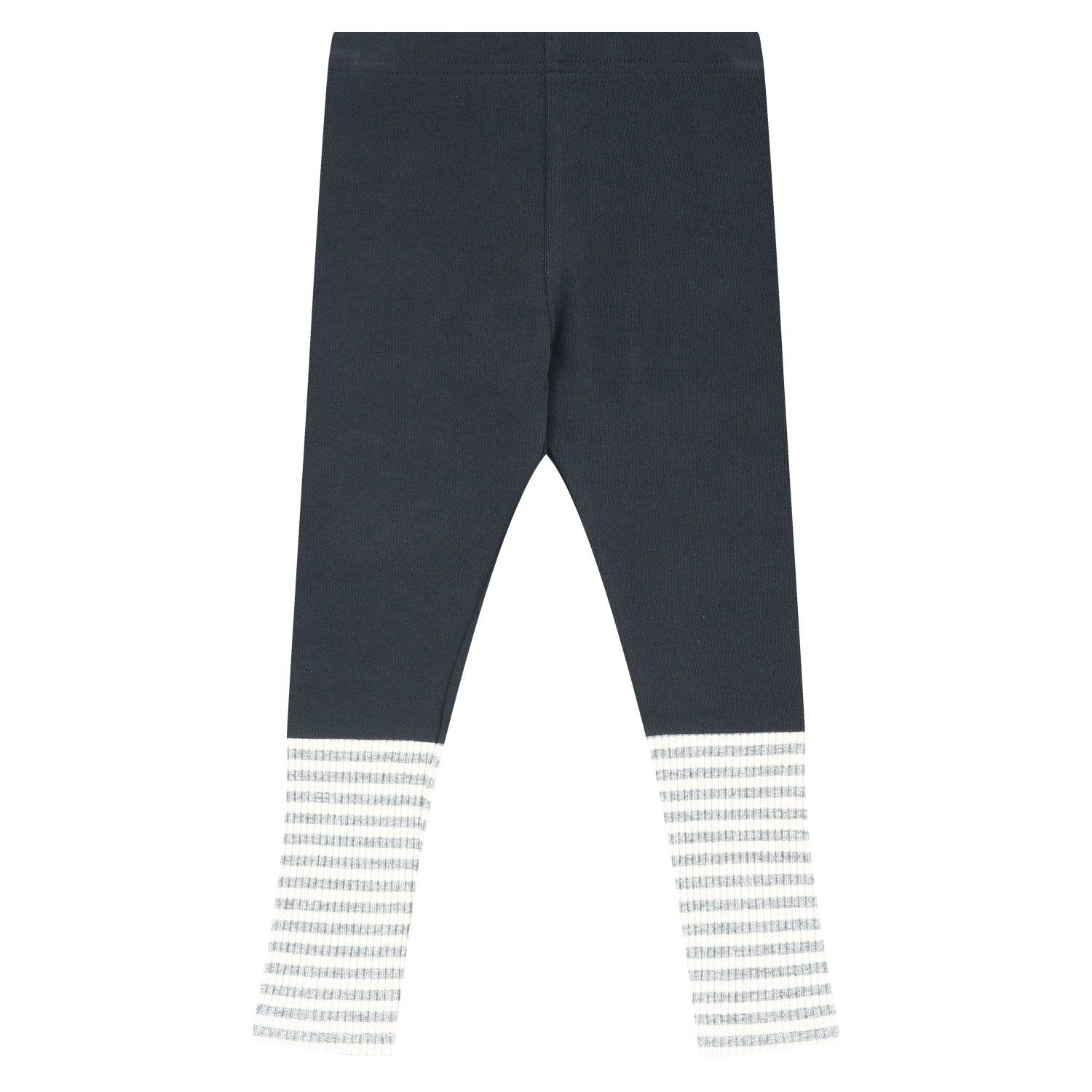 Striped Colorblock Hem Leggings - ToTo Heros l Premium Children's Clothing