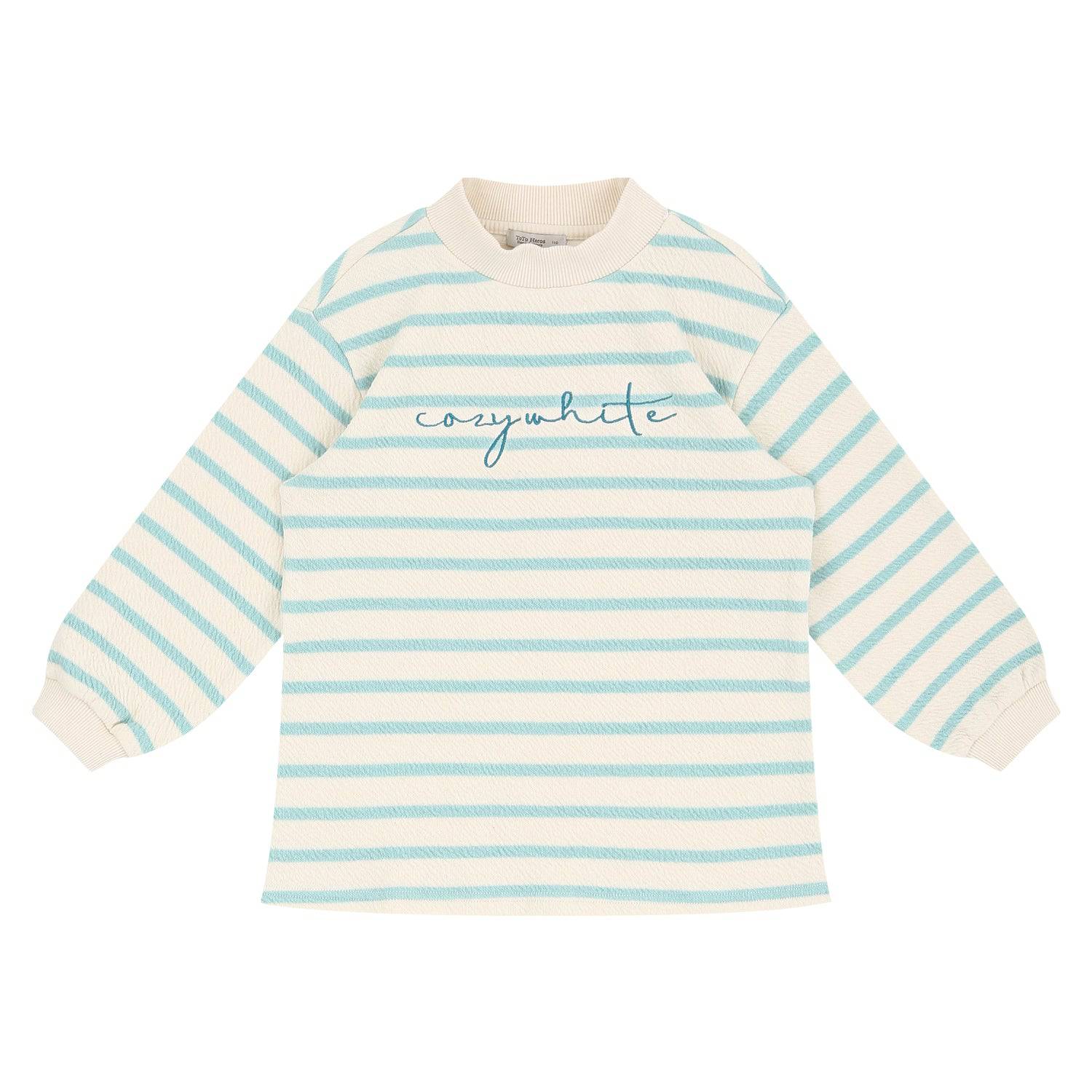 Textured Striped Long Pullover T-Shirt - ToTo Heros l Premium Children's Clothing