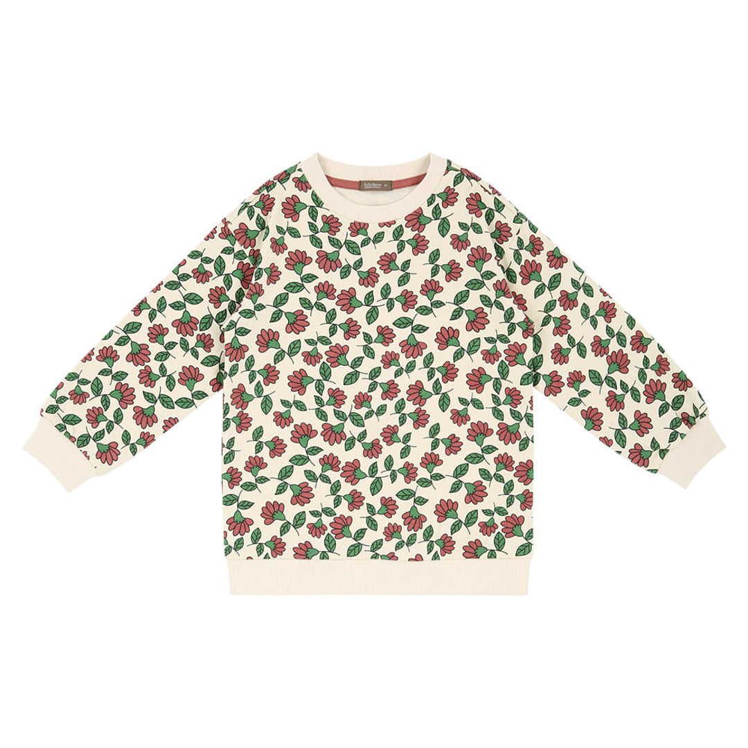 Floral All-Over Print Loose-Fit Long Sweatshirt