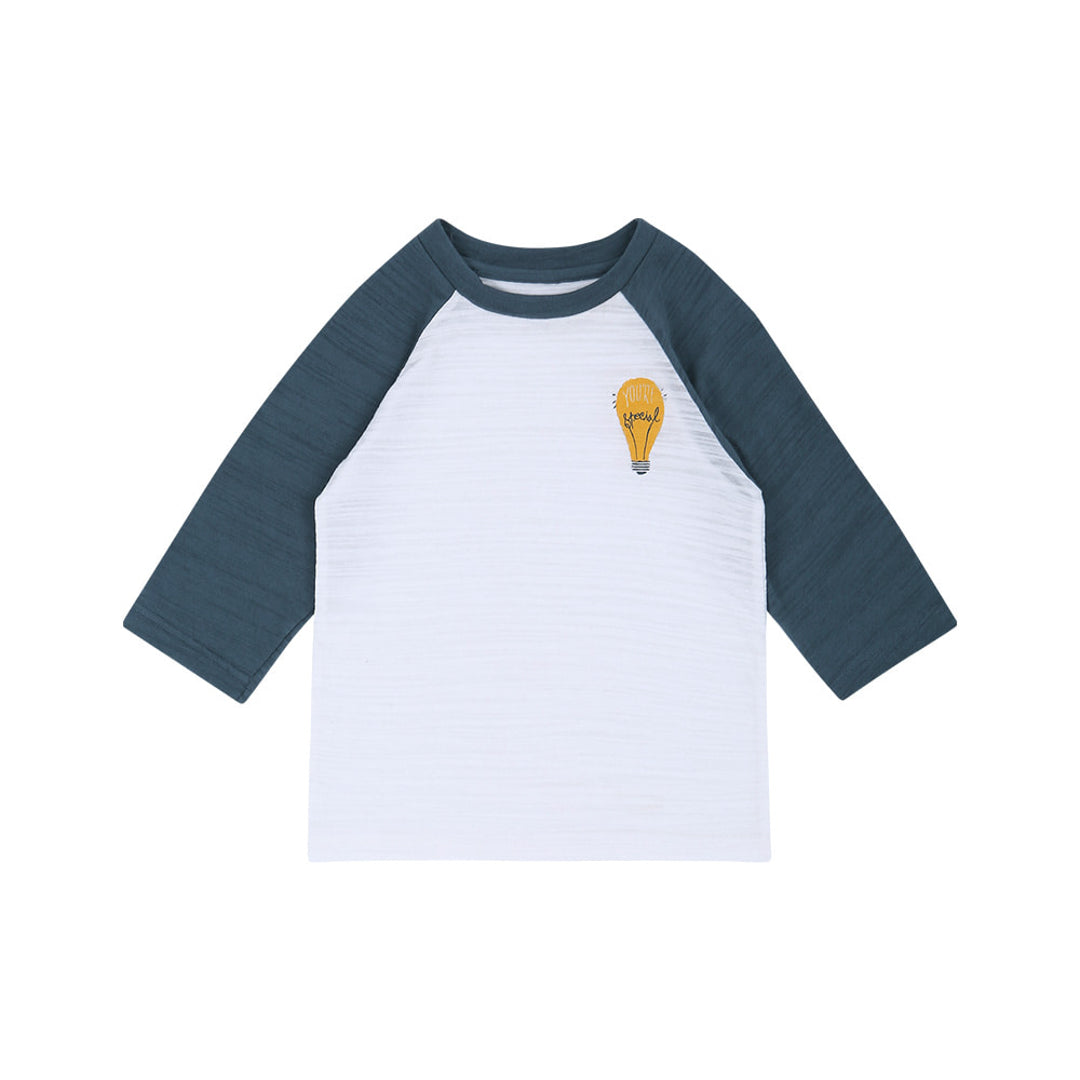 Daily Color Block Raglan 3/4 Sleeve T-Shirt