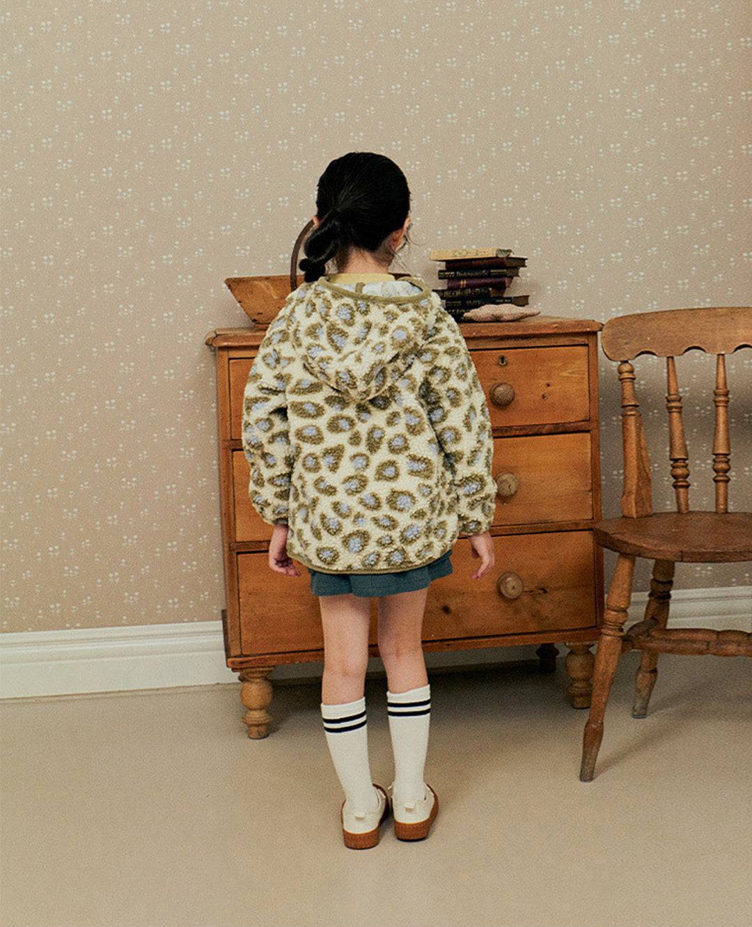 Leopard Print Fleece Hooded Jacket - ToTo Heros l Premium Children's Clothing