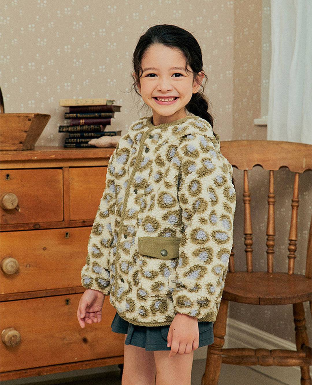 Leopard Print Fleece Hooded Jacket - ToTo Heros l Premium Children's Clothing