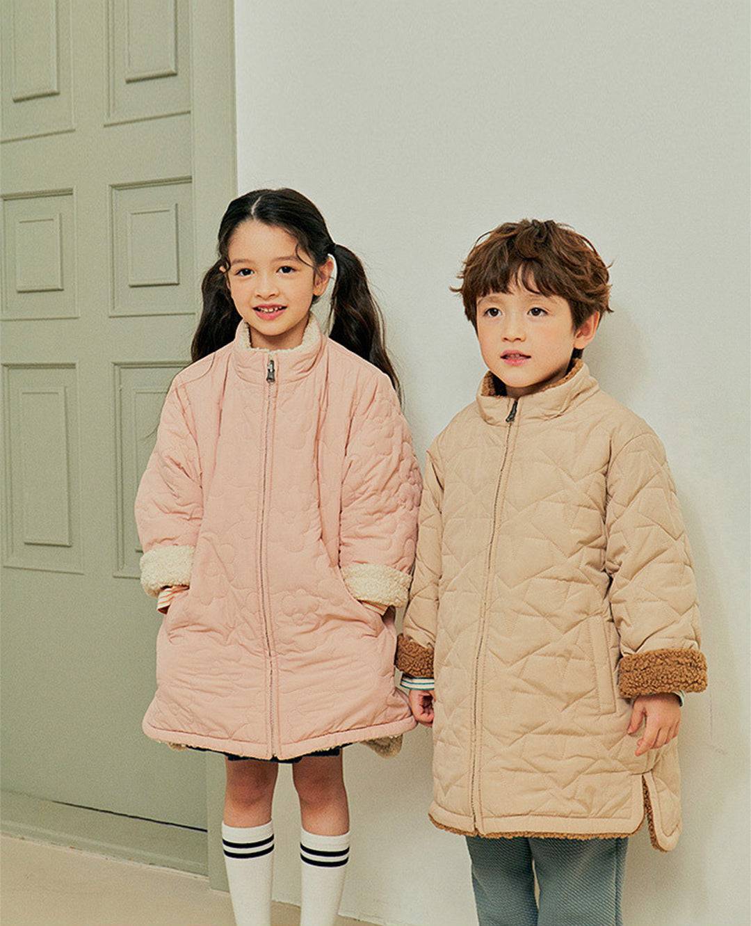 Quilt & Teddy Reversible Long Jacket - ToTo Heros l Premium Children's Clothing