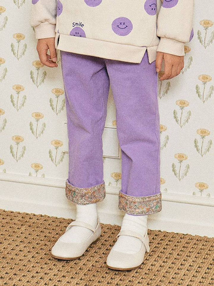 Clara Straight Pants with Roll-Up Hem - ToTo Heros l Premium Children's Clothing