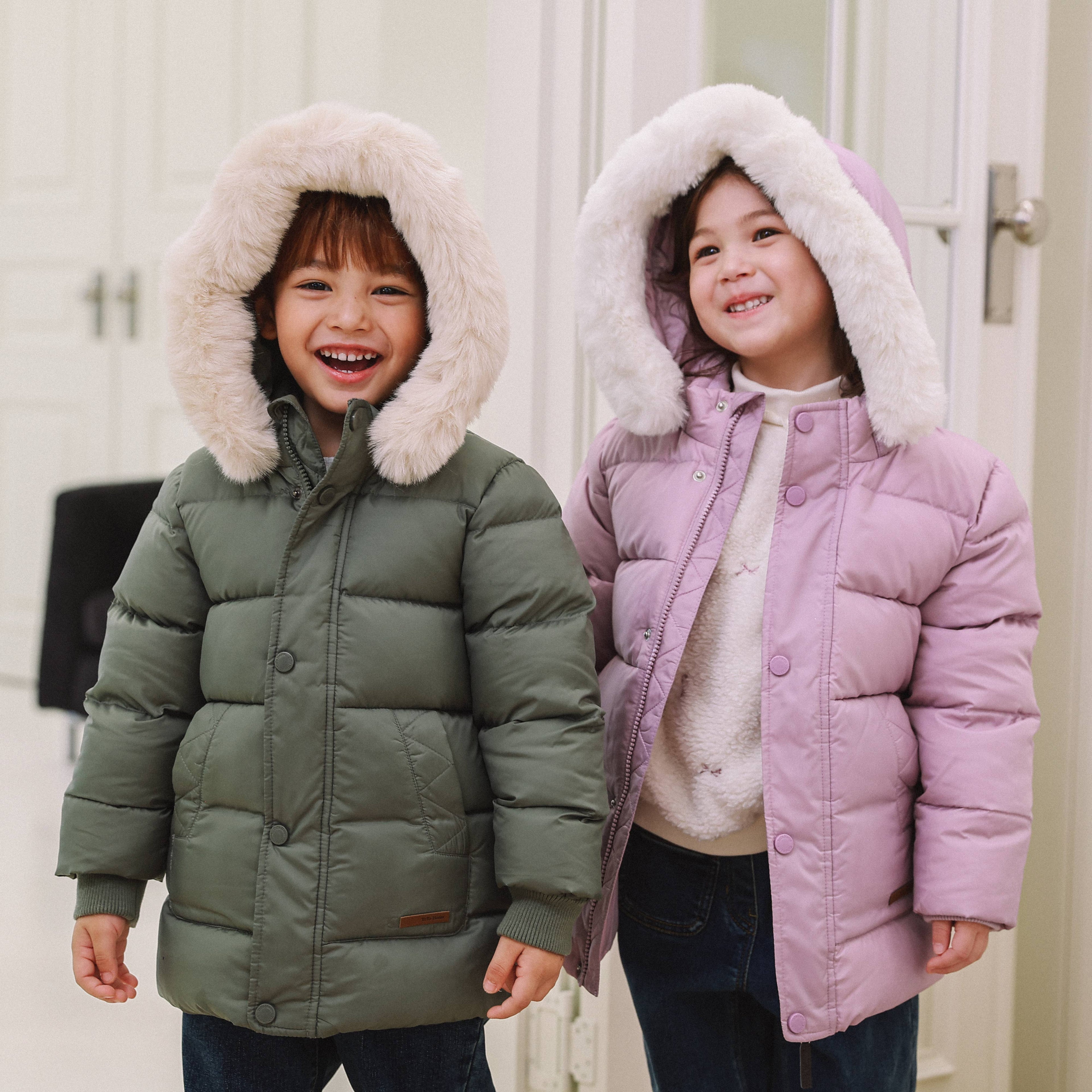 Conner Down Puffer Jacket with Detachable Hood - ToTo Heros l Premium Children's Clothing