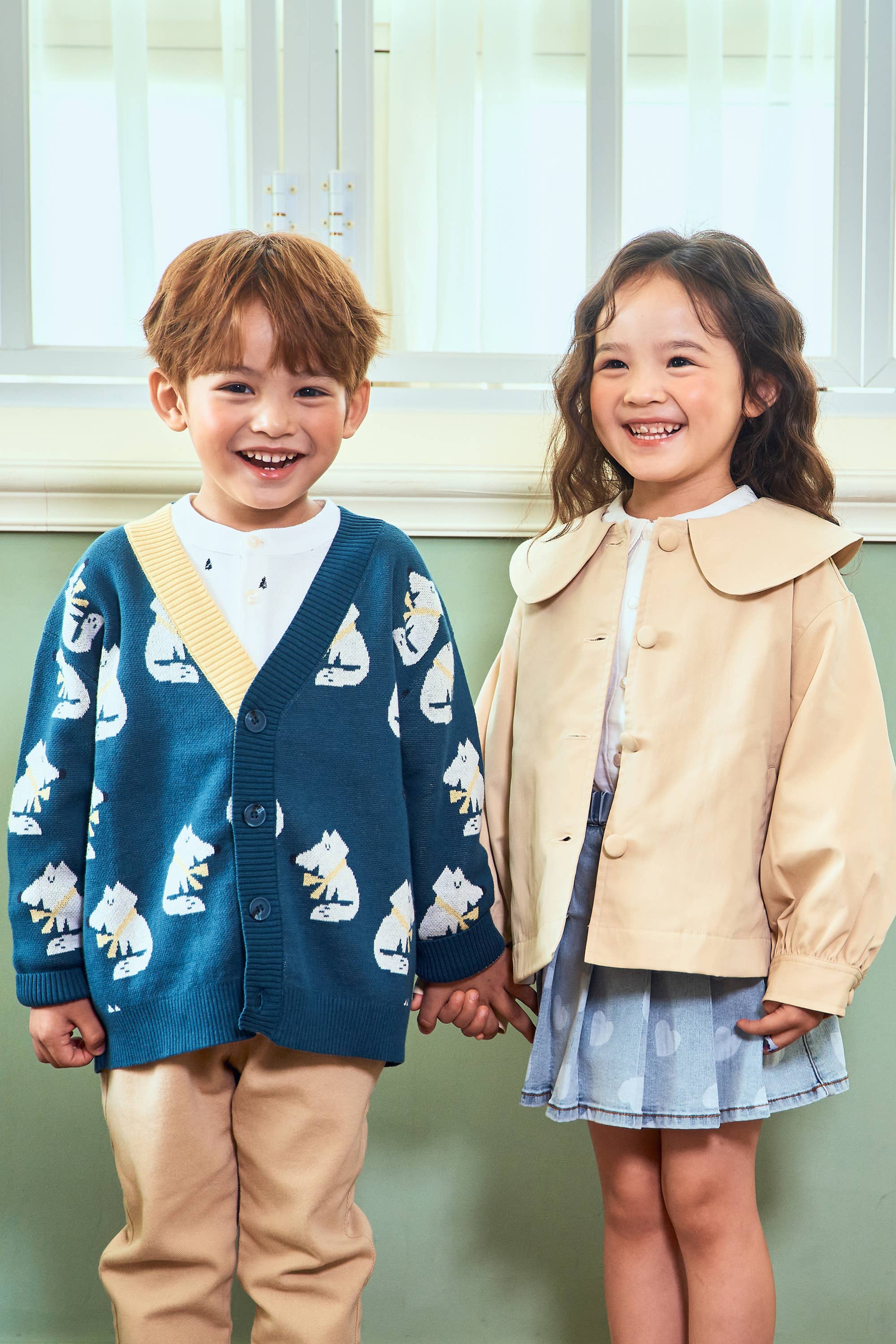 Fox Pattern Fall Cardigan - ToTo Heros l Premium Children's Clothing