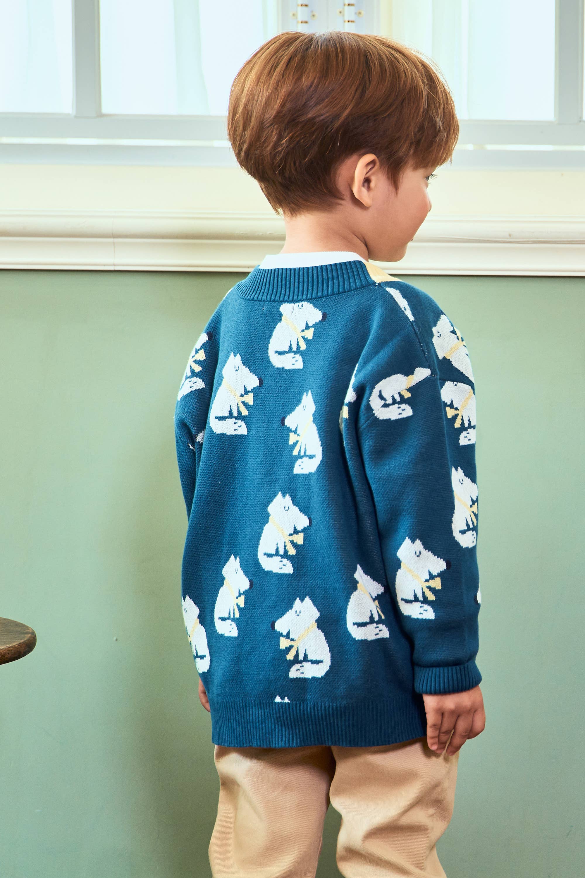 Fox Pattern Fall Cardigan - ToTo Heros l Premium Children's Clothing