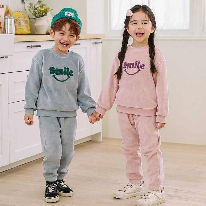 Kayden Velvet Corduroy Sweatshirt & Sweatpants Set - ToTo Heros l Premium Children's Clothing