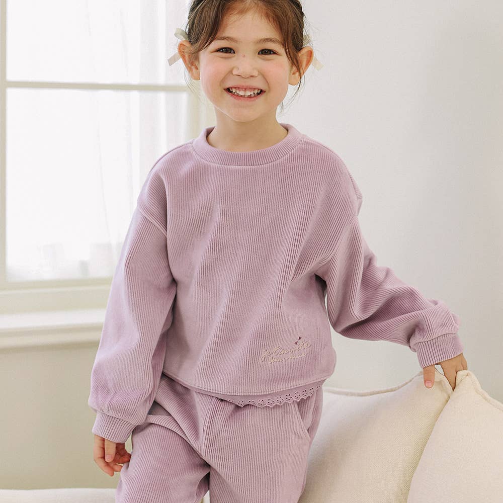 Monet Velvet Corduroy Sweatshirt & Sweatpants Set - ToTo Heros l Premium Children's Clothing