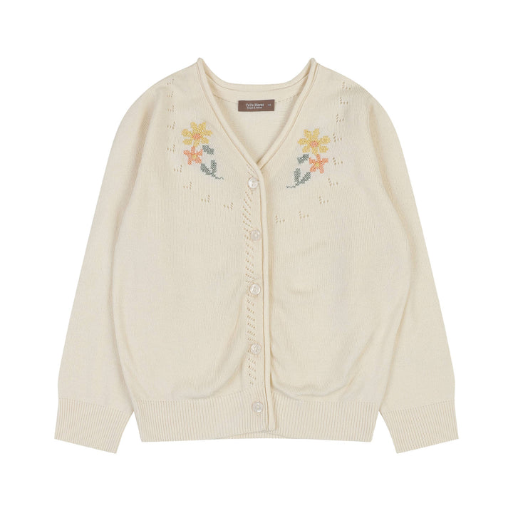 Floral Embroidery Cardigan - ToTo Heros l Premium Children's Clothing