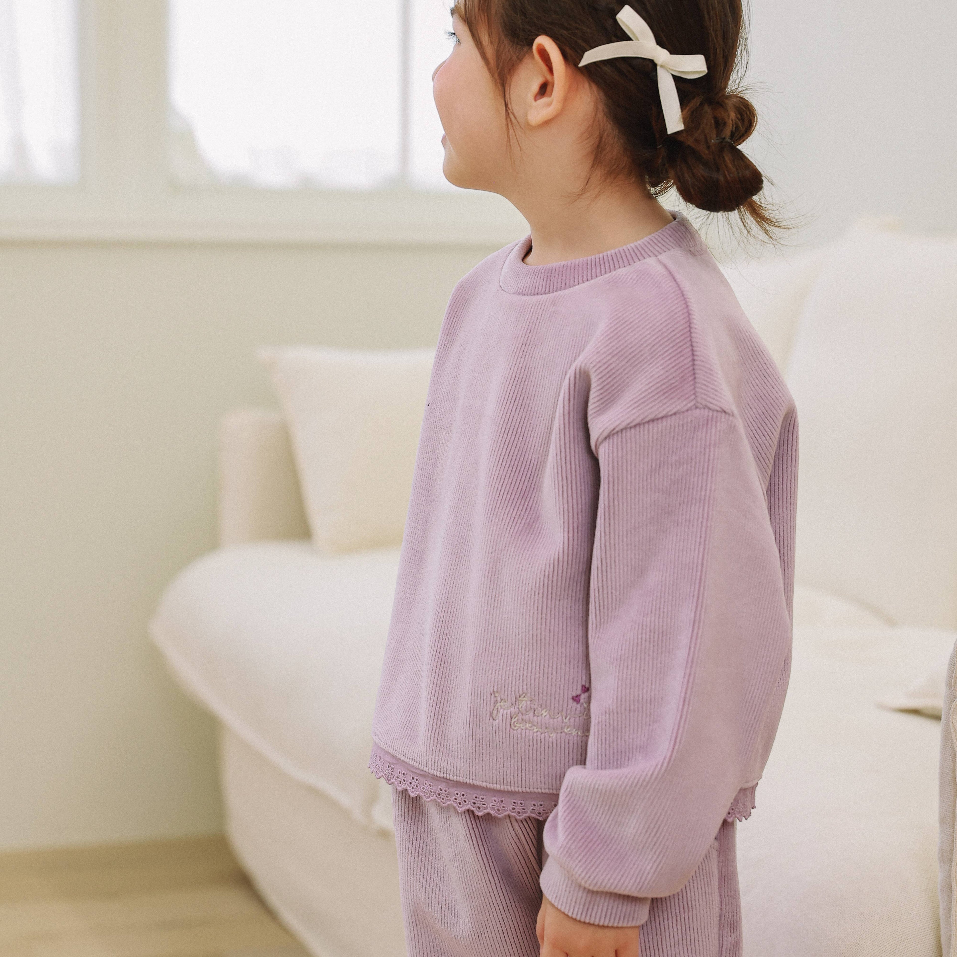 Monet Velvet Corduroy Sweatshirt & Sweatpants Set - ToTo Heros l Premium Children's Clothing