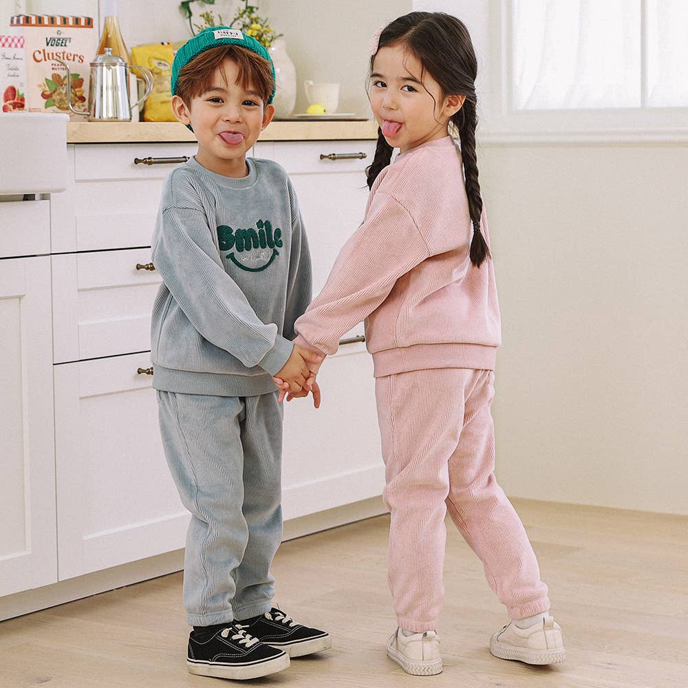 Kayden Velvet Corduroy Sweatshirt & Sweatpants Set - ToTo Heros l Premium Children's Clothing