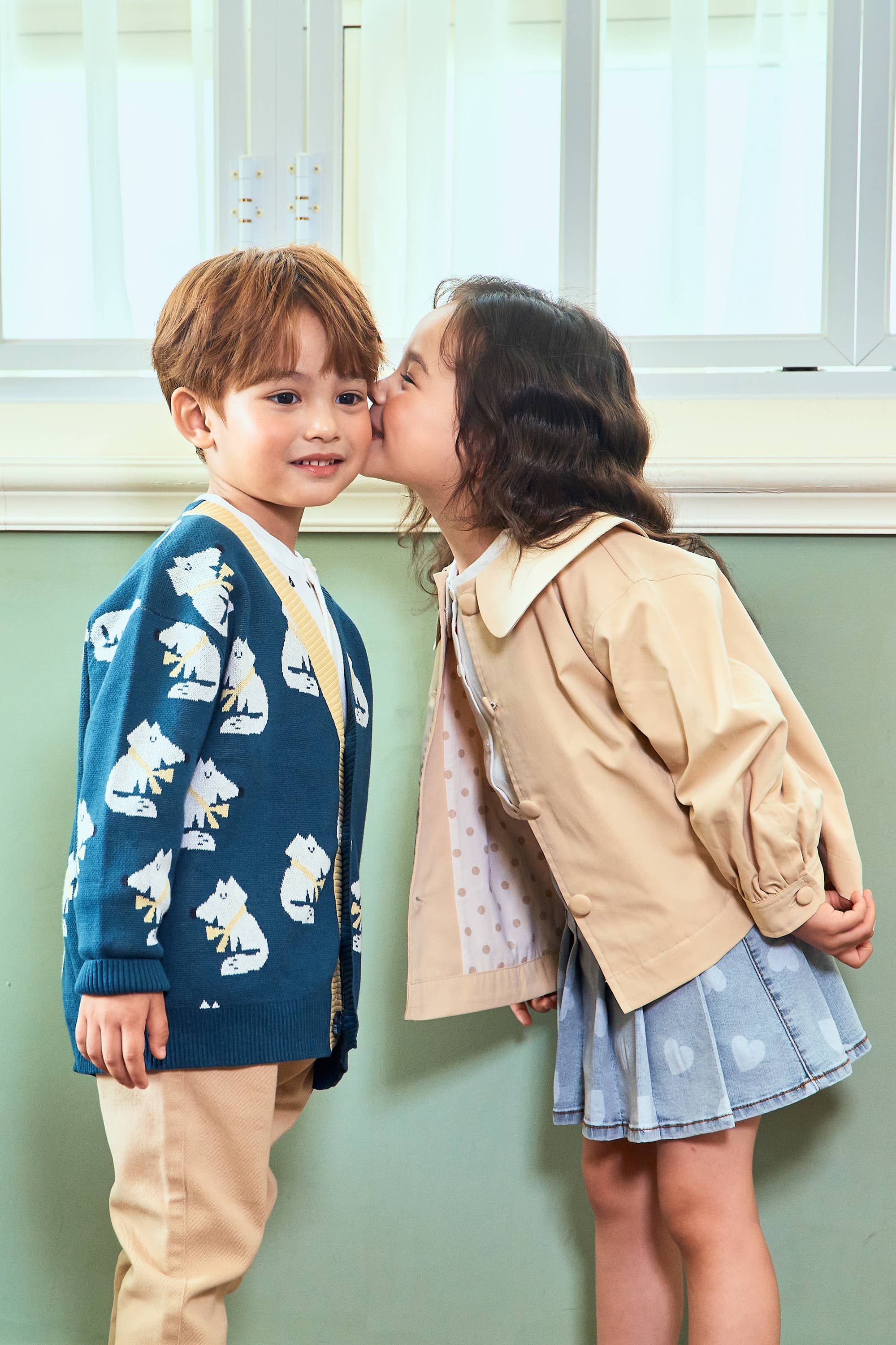 Fox Pattern Fall Cardigan - ToTo Heros l Premium Children's Clothing