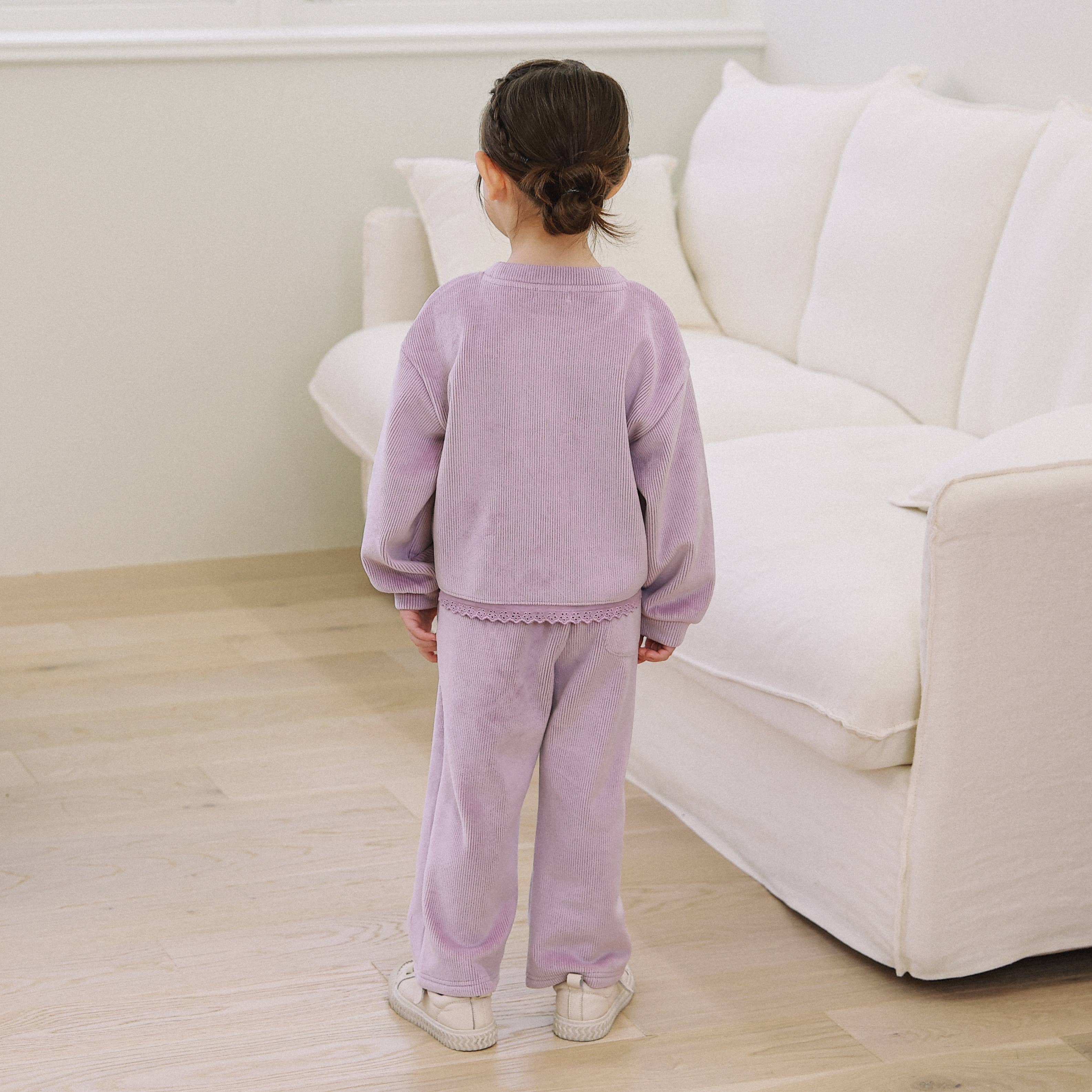 Monet Velvet Corduroy Sweatshirt & Sweatpants Set - ToTo Heros l Premium Children's Clothing