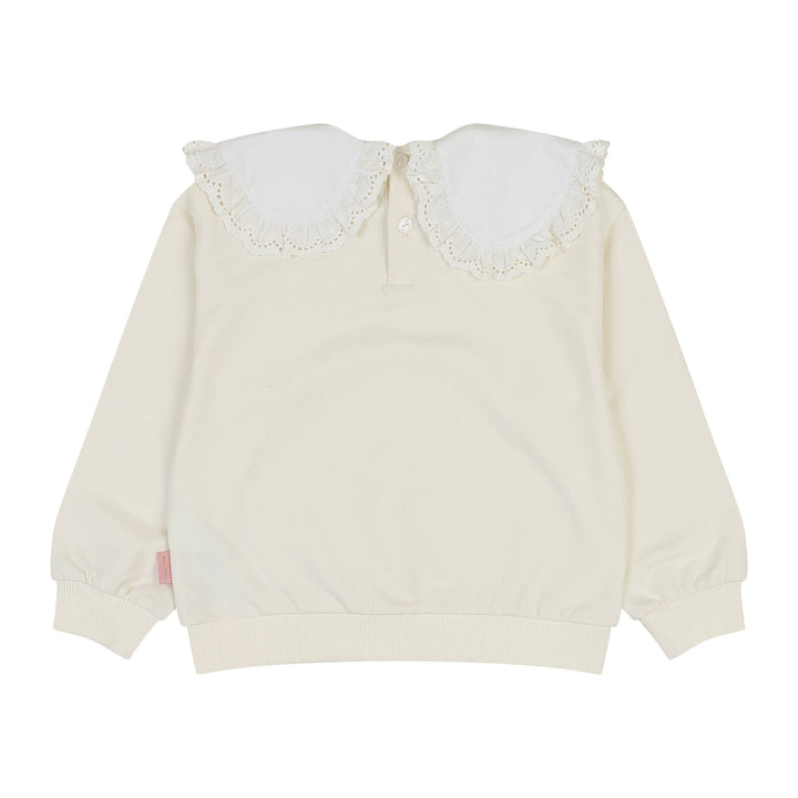 Chloe Embroidery Collared Sweatshirt - ToTo Heros l Premium Children's Clothing