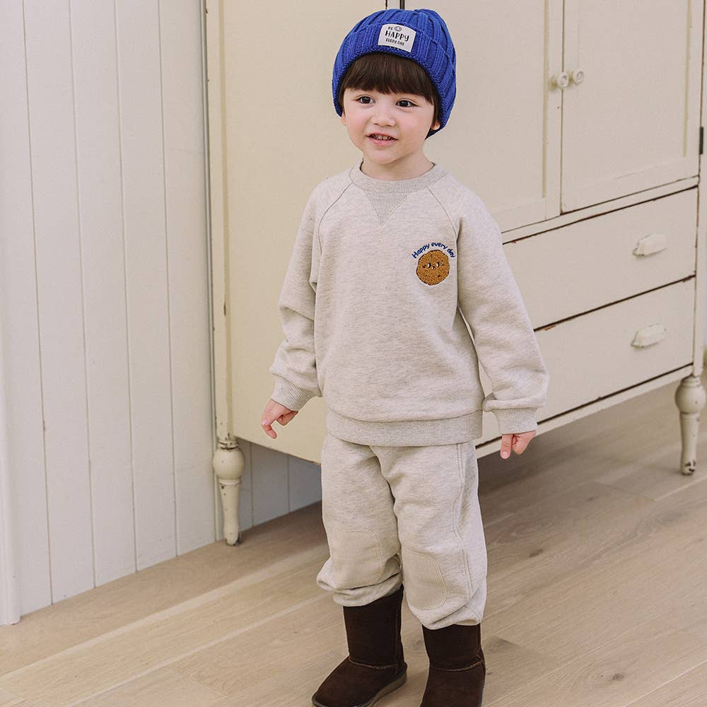 Miles Chenille Patched Elbow & Knee Fleeced Sweatsuit Set - ToTo Heros l Premium Children's Clothing