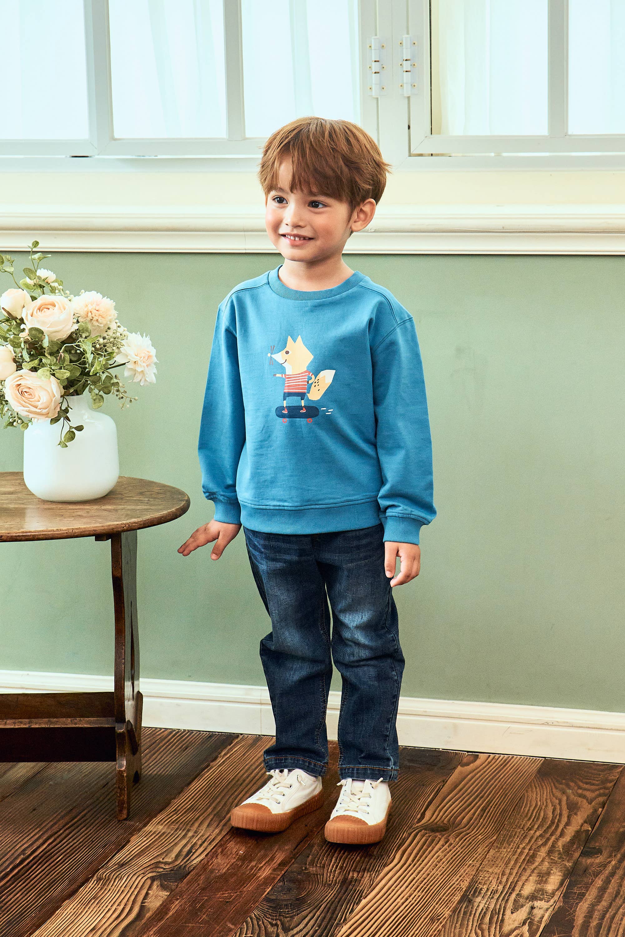 Fox Graphic Sweatshirt - ToTo Heros l Premium Children's Clothing