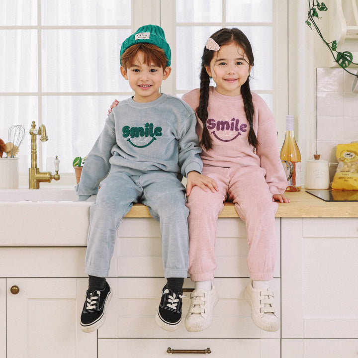 Kayden Velvet Corduroy Sweatshirt & Sweatpants Set - ToTo Heros l Premium Children's Clothing