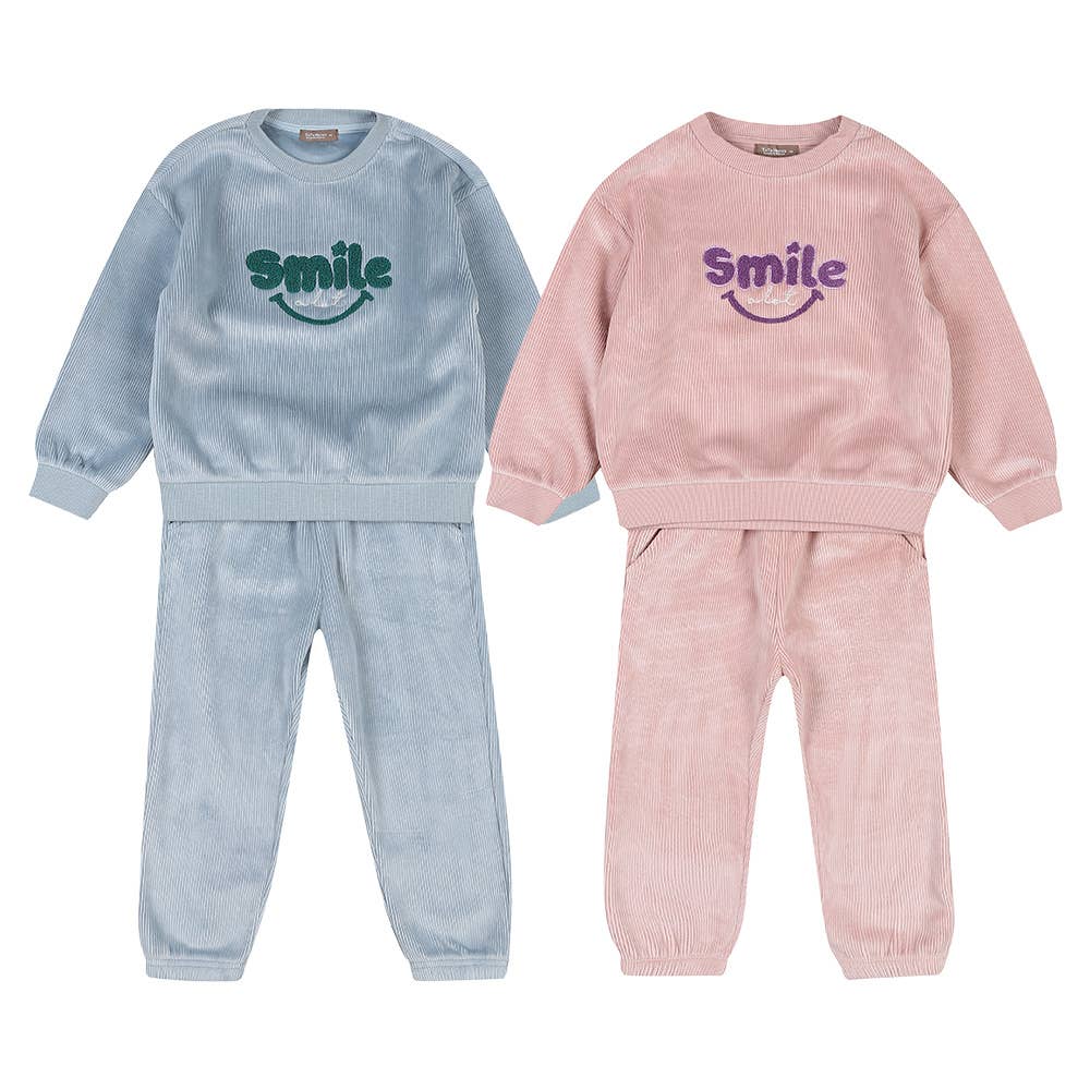 Kayden Velvet Corduroy Sweatshirt & Sweatpants Set - ToTo Heros l Premium Children's Clothing