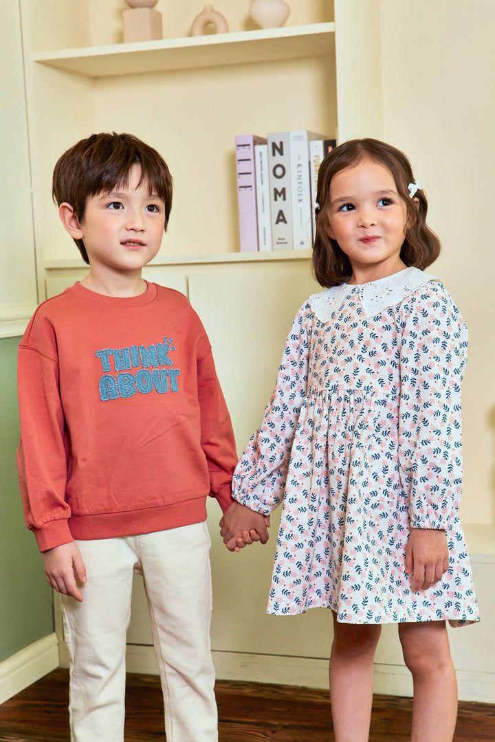 Stitched Letters Sweatshirt - ToTo Heros l Premium Children's Clothing