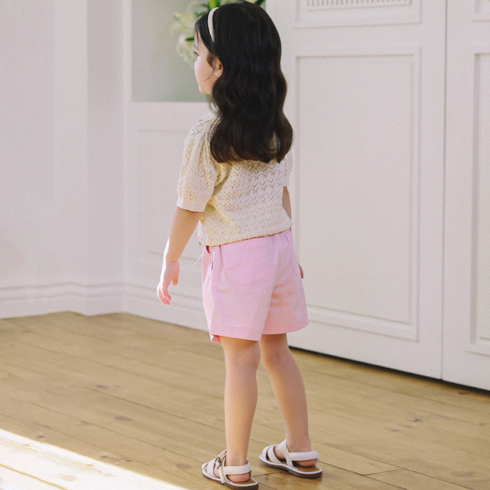 Ali Hollow Knit Short Sleeve Knit Top-T-Shirt - Kids-ToTo Heros-