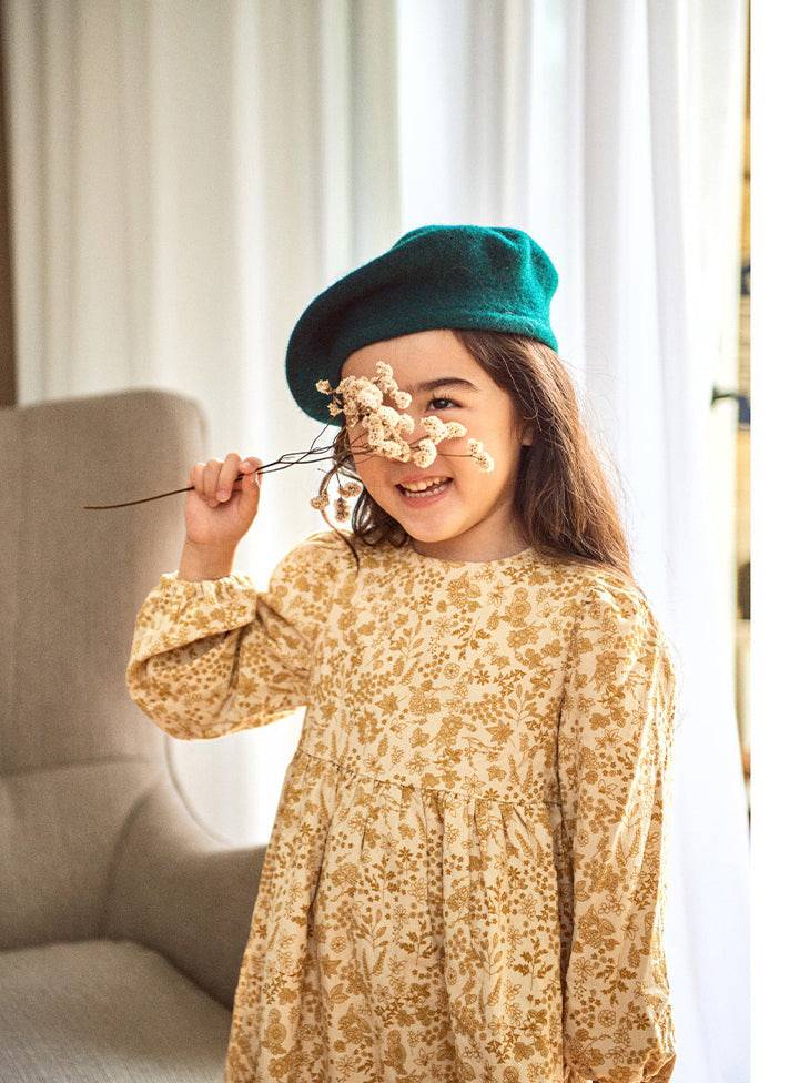 Allover Floral Print Dress-Dress - Kids-ToTo Heros-ToTo Heros l Premium Children&#x27;s Clothing