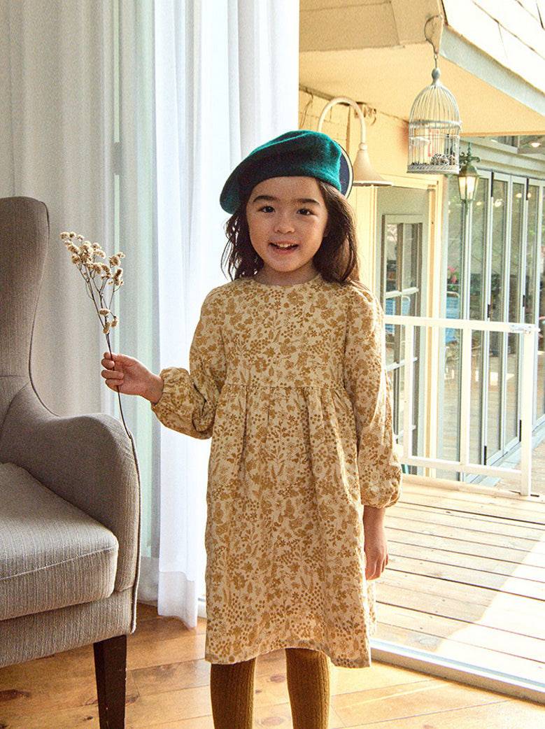 Allover Floral Print Dress-Dress - Kids-ToTo Heros-ToTo Heros l Premium Children&#x27;s Clothing